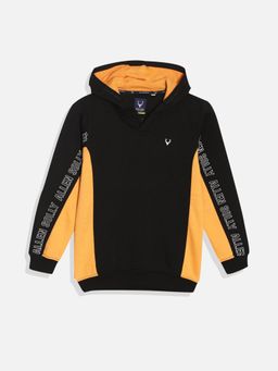 Allen Solly - Boys Black Colorblock Regular Fit Sweatshirt