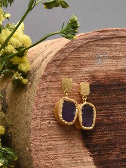 Amaltaas - Purple Woodsmoke Shine Amethyst Earrings