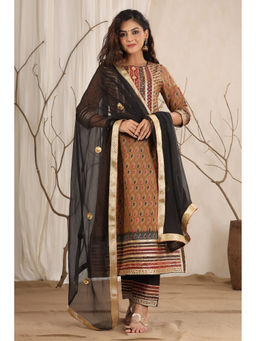 Zolo Label - Tan Kurta (Set of 3)