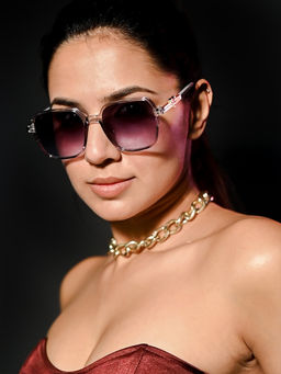 Voyage - Grey Square Sunglasses for Women - G15020MG4232