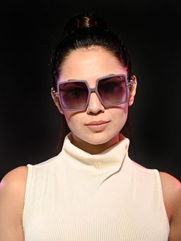 Voyage - Purple Square Polarized Sunglasses for Women - P213PMG4278