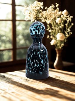 Smokey Cocktail - Glass Flower Vase- Option A - Blue