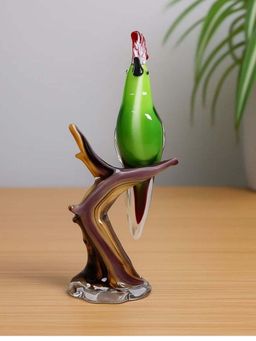 Smokey Cocktail - Crystal Cockatoo Parrot Decor - Green