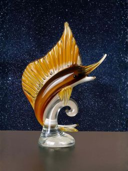 Smokey Cocktail - Crystal Dolphin Decor - Amber