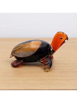Smokey Cocktail - Turtle Figurine With Jellyfish Core - Orange