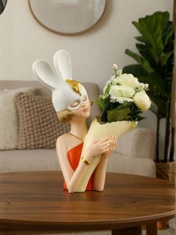 Smokey Cocktail - Pretty Girl Flower Holder Statue - Orange