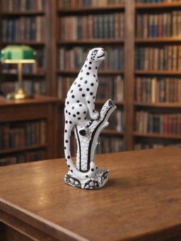 Smokey Cocktail - Majestic Panther Showpiece-White