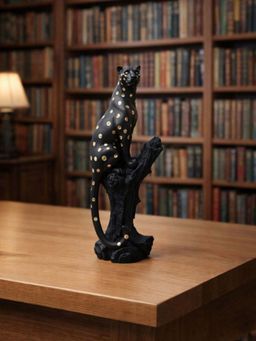 Smokey Cocktail - Majestic Panther Showpiece-Black