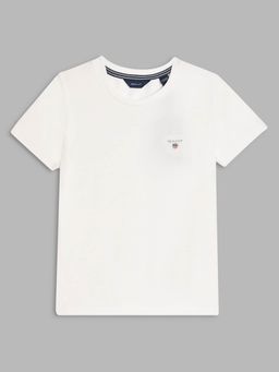 GANT - Kids Boys White Solid T-shirt