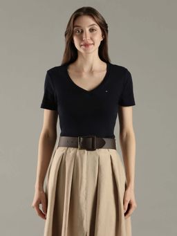 Tommy Hilfiger - Navy Blue Regular Fit Cotton T-Shirt