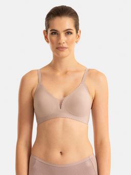 Jockey - 1844 Wirefree Soft Touch Microfiber Elastane Bonded Tech T-Shirt Bra - Oyster