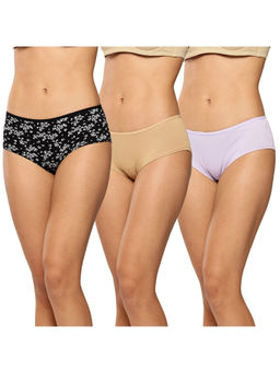 Leading Lady - Womens Boyshorts Briefs Panty Multi-Color (Pack of 3)