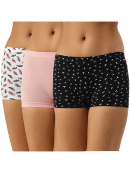 Leading Lady - Womens Boyshorts Briefs Panty Multi-Color (Pack of 3)