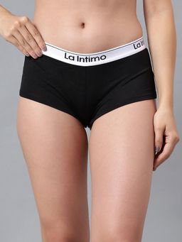 La Intimo - Low Rise Women Boyshorts Black
