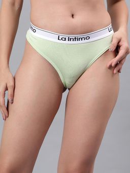 La Intimo - Low Rise Women Thong Green