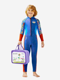 Little Surprise Box - Stamp Full Length Swimsuit With Washbag