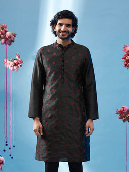 KISAH - Men Black Kurta