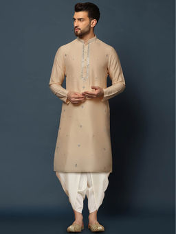 KISAH - Men Peach Kurta Dhoti (Set of 2)