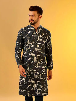 KISAH - Men Black Kurta
