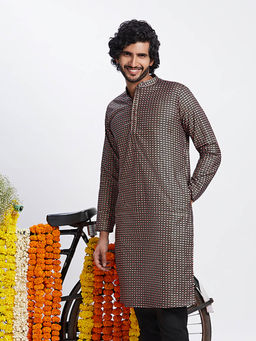 KISAH - Men Black Kurta
