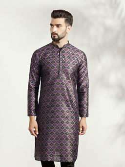 KISAH - Men Purple Kurta