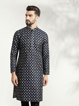 KISAH - Men Black Kurta