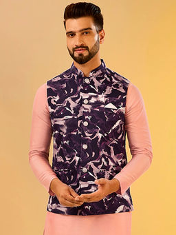 KISAH - Men Purple Nehru Jacket