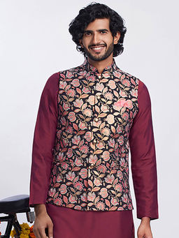 KISAH - Men Black Nehru Jacket