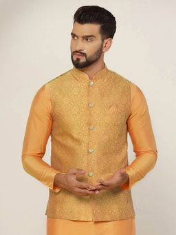 KISAH - Men Mustard Nehru Jacket
