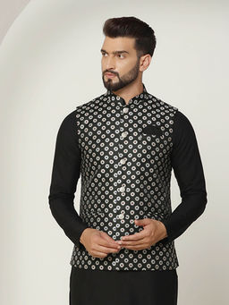 KISAH - Men Black Nehru Jacket