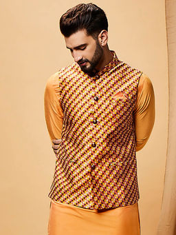 KISAH - Men Multi-Color Nehru Jacket