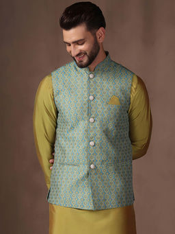 KISAH - Men Blue Nehru Jacket