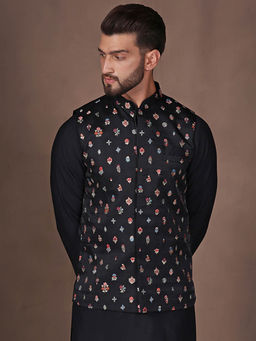 KISAH - Men Black Nehru Jacket