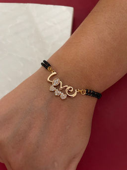 Digital Dress Room - Love Heart Pendant Mangalsutra Bracelet