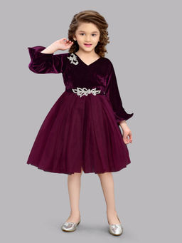 Pink Chick - Burgundy Velvet Dress