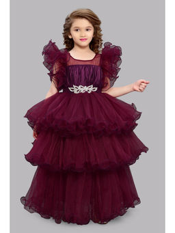 Pink Chick - Burgundy Layered Gown