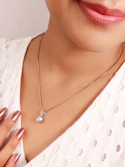 Silberry - 925 Sterling Silver Cascade Pendant with Box Chain for Women