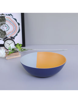 HomeTown - Bamboo Decorative Bowl, Multicolor