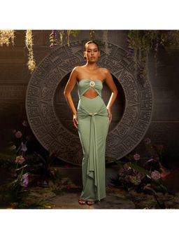 MISS MOSA BY AKANKSHA - Green Freza Bodycon Maxi Dress