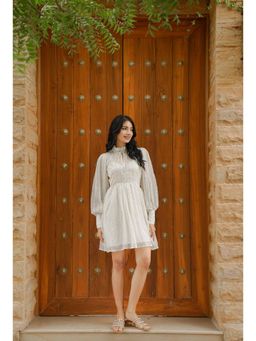 Femme Sequel - Off-White Chiffon Mini Dress