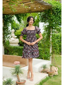 Femme Sequel - Black Floral Mini Dress