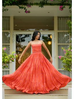 Femme Sequel - Orange Layered Maxi Dress