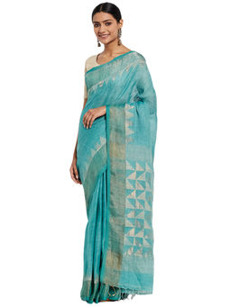 Fabindia - Linen Woven Jamdani Sari