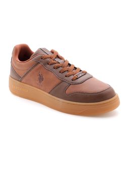 U.S. POLO ASSN. - Men Jaxon Me. Brown Retro Court Sneakers