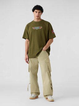 The Souled Store - Official Top Gun: Fighter Men Oversized T-Shirt