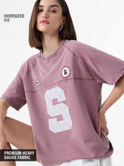 The Souled Store - Originals Souled: Pink Grunge Women Oversized Tshirts