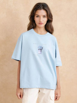 RAREISM - Women Prex Green Floral T-Shirt