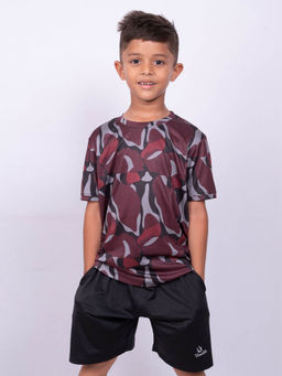 UMILDO - Active Boy's Half Sleeves Printed T-Shirt & Shorts Football (Set of 2)