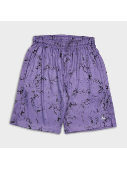 UMILDO - Active Wear Boy's Lifestyle Polyester Regular Fit Printed Shorts Purple