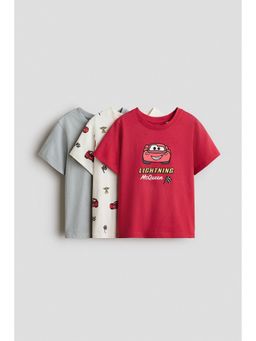 H&M - Boys Grey 3-Pack Printed T-Shirts